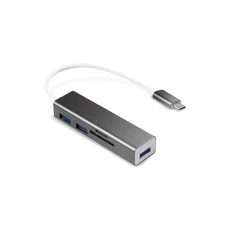 Logilink UA0305 USB-C 3.0 HUB, 3-Port, with Card Reader Anthracite