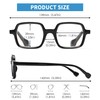 JM 4 Pack Square Reading Glasses, Blue Light Blocking Computer