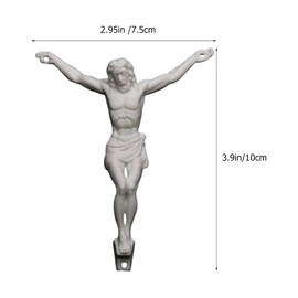 Yardwe Jesus Cross Crucifix Figure Religious Statue Church Jesus Jewellery For DIY Catholic Hanging Wall Decoration Crucifix Wall Cross