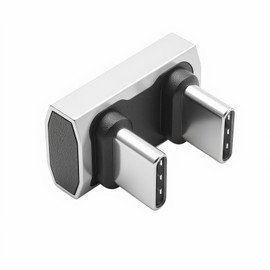 Duttek 180 Degree USB C Adapter 240W, 40Gbps, 8K, U Shape USB C 180 Degree Angled Type C Male to Male Extender Connector for Thunderbolt 4/3, Laptop, MacBook 1 Pack