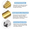 sourcing map 4pcs Spiral Point Plug Taps, M5 x 0.8