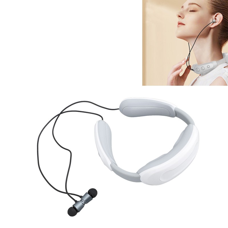 Portable Neck Massager Multifunction Electric Pulse Bluetooth Headset Relieve Fatigue