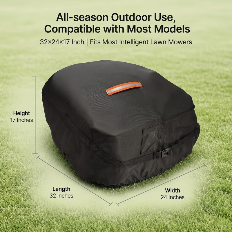 Robot Lawn Mower Cover Waterproof, 420D Outdoor Robotic Mower Cover,