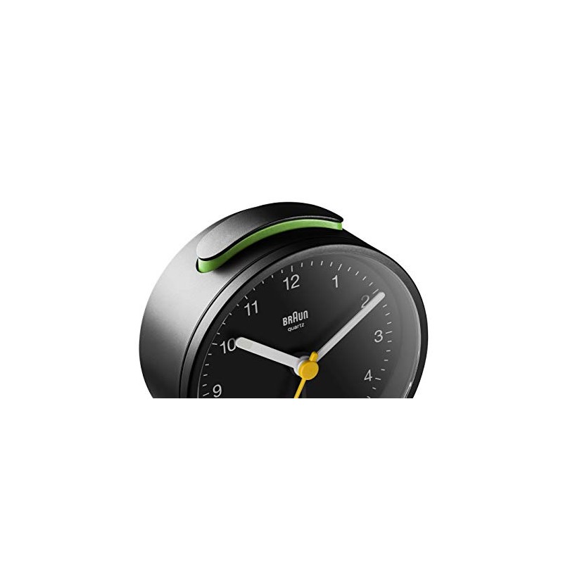 braun/brown analog alarm clock bc12b, Black, Minimalist