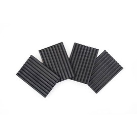 Soundproofing Anti-Vibration Mat (Thickness) 0.4 x 3.9 x 5.9 inches (1 x 10 x 15 cm) (Black) Set of 4