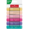 Faber-Castell 251656 Highlighter Set 46, 6 Pastel Highlighters with Durable
