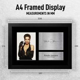 HWC Trading FR A4 Famke Janssen James Bond GoldenEye Gifts Printed Signed Autograph Picture for Movie Memorabilia Fans - A4 Framed