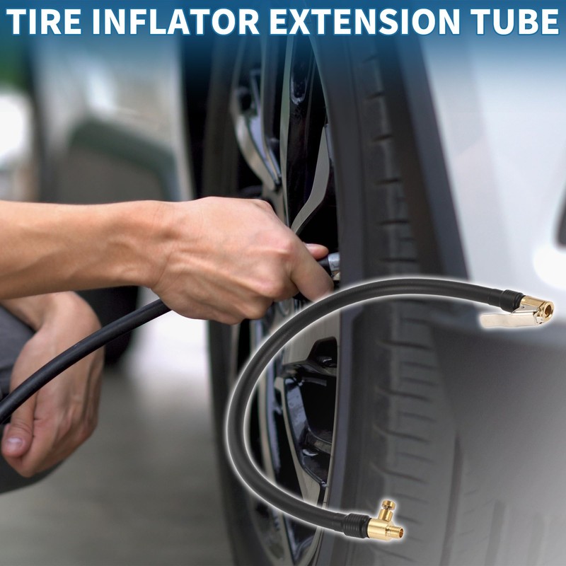 A ABSOPRO Tire Inflator Extension Tube Durable 17.72inch M8x0.8 8mm