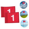 Abaodam 2Pcs Portable Golf Target Flags Lightweight Durable Training Flags