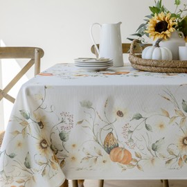 Benson Mills Fabric Table Cloth, Décor for Fall, Harvest, and Thanksgiving Tablecloth (Autumn Bounty, 52" x 70" Rectangular)