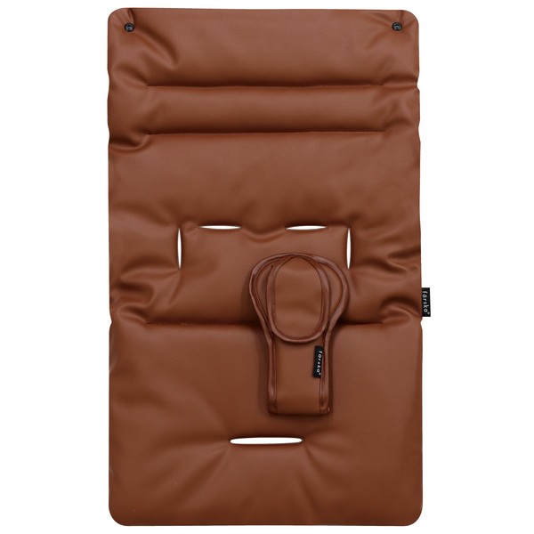 Falmouth, Ska farska Scroll Chair Plus PU Leather Cushion browns