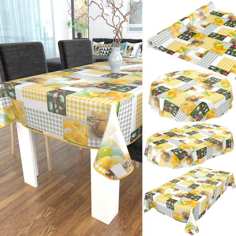 Anro Oilcloth Wax Tablecloth, Washable