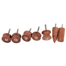 Leather Polisher, 7 Pieces Rosewood Leather Polisher Kit, Leather Work Tools, Leather Tools, Polishing Tool, Leather Slicker Tool and Leather Polishing Tool, for Dremel Rotary
