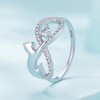 Qings Cat Infinity Ring for Women 925 Sterling Silver Cats