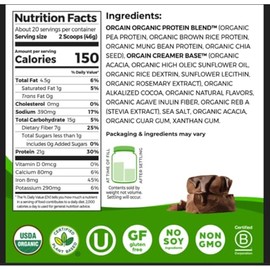 Orgain Organic Vegan Protein Powder, Vanilla Bean + Chocolate Fudge - 21g Plant Based Protein (2.03 Lb Each)