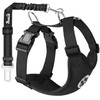 SlowTon Dog Car Harness Seatbelt Set, Dog Vest Harness Adjustable