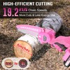 Mini Chainsaw 6-Inch Battery Powered - Pink Cordless Electric Handheld