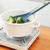 Qcwwy Plastic Skimmer Spoon, Large Capacity Heat Resistant Fine Slotted