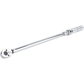 PRO SOURCE 1/2" Drive Micrometer Torque Wrench: Adjusts from 50 to 250 Ft/Lb in 12 In/Lb Graduations