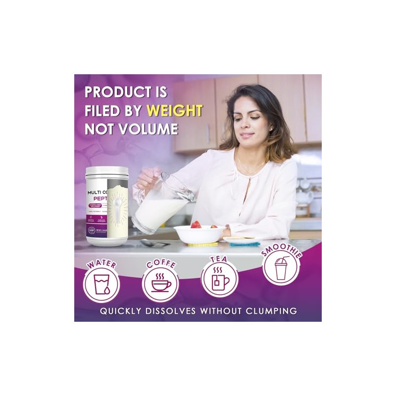 Nature Target Multi Collagen Peptides Powder Servings Type Iii Hydrolyzed
