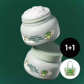 Tonymoly (2개) [미니니 에디션] 그린티 수분 크림 100ml(+미니니 에코백) (2 Pack) [Minini Edition] Green Tea Moisture Cream 100ml (+Minini Eco Bag)