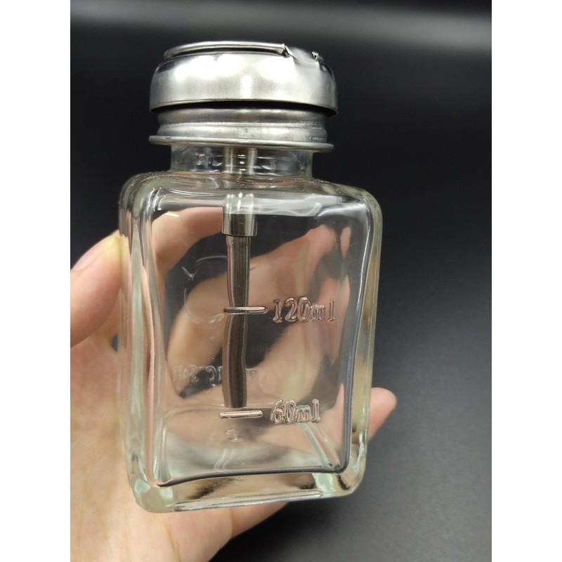 ZQDZYIE 1 Pack 4 Oz Dispenser Bottle Glass Nail Polish