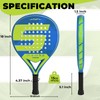 INSUM Round Padel Racket, Carbon Fiber Face with EVA Soft