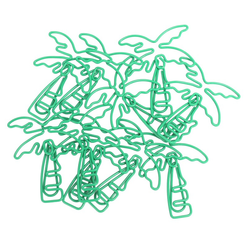 100pcs Paper Clips Portable Mini Electroplating Green Tree Pink Strawberry