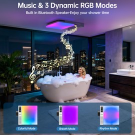 Smart Bathroom Exhaust Fan with Bluetooth Speaker and Light & Humidity Sensor, Powerful 230CFM Exhaust Fan with Alexa/App/Remote Control, Auto-On Humidity & Odor Sensor, 2.0 Sone (Grey)