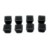 Square Tubing End Caps, 5/8 inch, Black Plastic, Ribbed Fit,