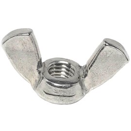 Wing Nut: 1/4"-20 Thread Size, Steel, Zinc Plated 100 Pack