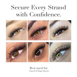 DLUX PROFESSIONAL Eyelash Extension Glue for Professionals - 8 Weeks Retention, 0.5 Sec Drying Time, Latex Free Semi Permanent Individual & Volume Lash Extension Glue