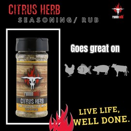Citrus Herb Seasoning | Premium Citrus Seasoning with Garlic and Herbs for Turkey, Chicken, Fish, Pork and Lamb | No Artificial Flavors, No MSG added | Runnin’ Wild Foods, 5.6 ounces