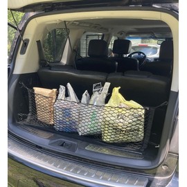 EACCESSORIES EA Trunk Organizer Cargo Net for Infiniti QX56 QX80 2004-2023 – Envelope Style Cargo Net for SUV - Premium Mesh Car Trunk Organizer Vehicle Carrier Storage–Compatible with QX56 QX80