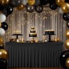 Party Talk 1 Pack Black Rectangular Table Cloth, 8FT x