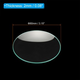 PATIKIL 80mm Diameter Watch Glass, 10 Pack Beaker Cover Smooth Edges Chamfered Arc for Laboratory, Transparent