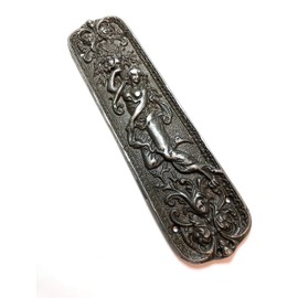 IRONMONGERY WORLD® CAST Iron Decorative Ornate Mermaid Vintage Finger Plate Door Push Plate New - Antique Rustic Iron