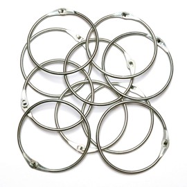 van den Heuvel 10 x Steel Ring | Steel Ring Diameter 9 cm | Hardened & Galvanised | with Clasp for Opening