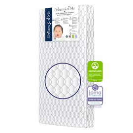 Dream On Me Twilight 5” 88 Coil Inner Spring Baby Mattress in Grey, Fits All Standard Cribs and Toddler Beds, JPMA and Greenguard Gold Certified Baby Crib Mattress, Easy to Remove & Washable Cover