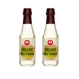 Wan Ja Shan Organic Rice Vinegar 10oz Pack of 2. USDA Certified Organic, Sodium Free, Sugar Free, MSG Free - 4.5 Percent Acidity.