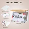 XKDOUS Acrylic Recipe Box, Recipe Cards and Box Set with