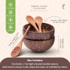 Bella Tree® Set of 2 Coconut Bowls with 2 Wooden