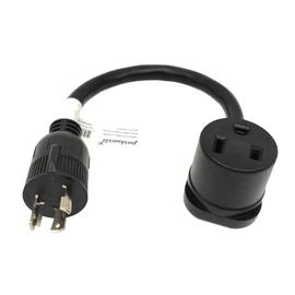 Parkworld 885392 Welding Adapter Cord L6-30 Plug 3-Prong 30A Locking Male to 6-50 Receptacle 50 AMP Female (1.5FT)