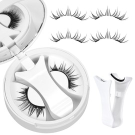 Higu clace Magnetic Eyelashes, Magnetic Eyelashes Without Eyeliner, Magnetic Eyelashes with Applicator, Eyelashes, Magnetic Natural Look, No Glue Required, Magnetic Eyelashes, Reusable (Style A)