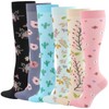 Dress Cici Compression Socks for Women, Heart, Dot, Striped, Floral,