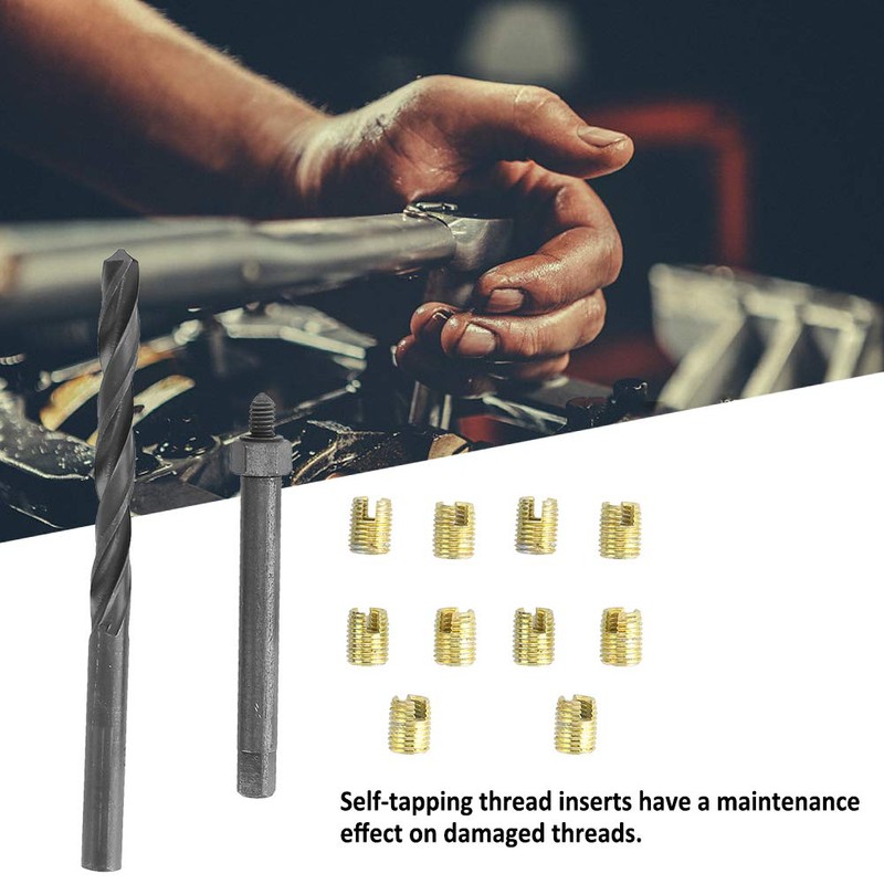 SH-RuiDu 12pcs M4x0.7 Thread Repair Kit Self Tapping Thread Insert
