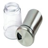 Pepper & Salt Shakers Stainless Steel Cover Glass Bottom Wire