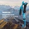 Hiking Pole Aluminium Alloy Telescopic Collapsible Multifunctional Outdoor Walking Stick