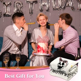 Glydein Funny 40th Birthday Gifts Women, Flannel Soft Blanket Decorations, Happy 40 Years Old Birthday Gifts for Women, Fabulous Turning 40 Gift for Woman, 50x60 inches