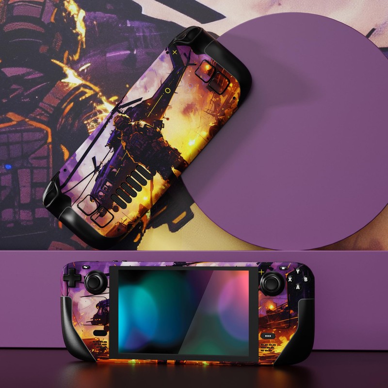 PlayVital Full Set Protective Skin Decal for Steam Deck LCD,